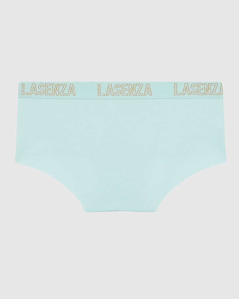 Boyshort Panty with Logo Band in Vista Blue