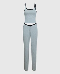 Ribbed Pajama Pant with V-Waist Cool Gray