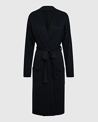 Long Sleeve Jersey Robe Smoulder Black