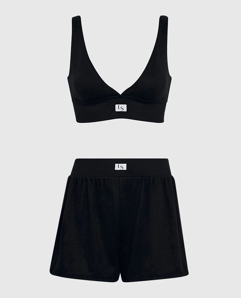 Boxer Short with Logo Smoulder Black