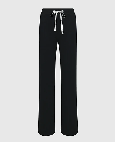 Pajama Pant with Logo Drawstring Smoulder Black