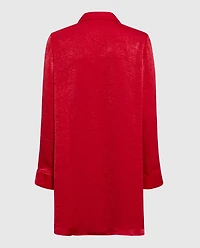 Satin Sleepshirt Cosmo Red