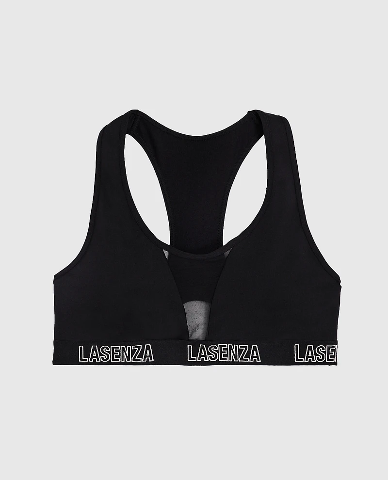 Low Impact  Sports Bra with Logo Smoulder Black