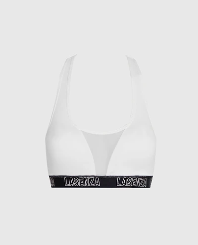 Low Impact Logo Sports Bra Ivory