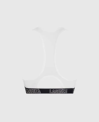 Low Impact Logo Sports Bra Ivory