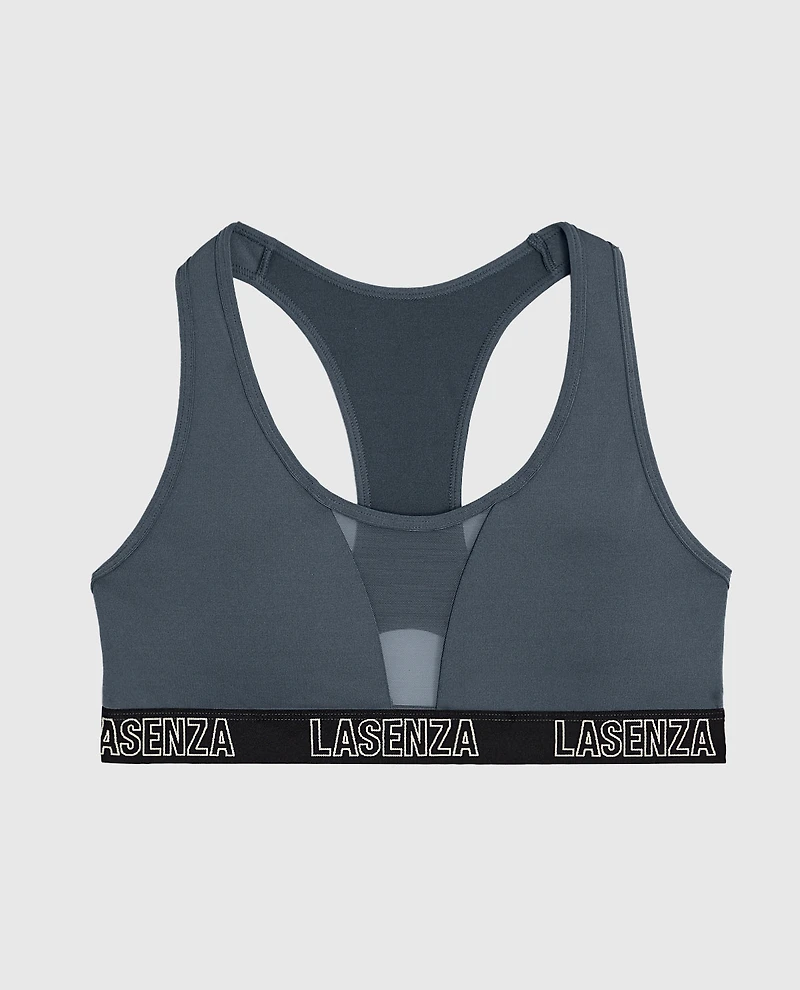 Low Impact Logo Sports Bra Stormy Weather