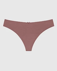 Thong Panty with Bow in Dusty Cedar