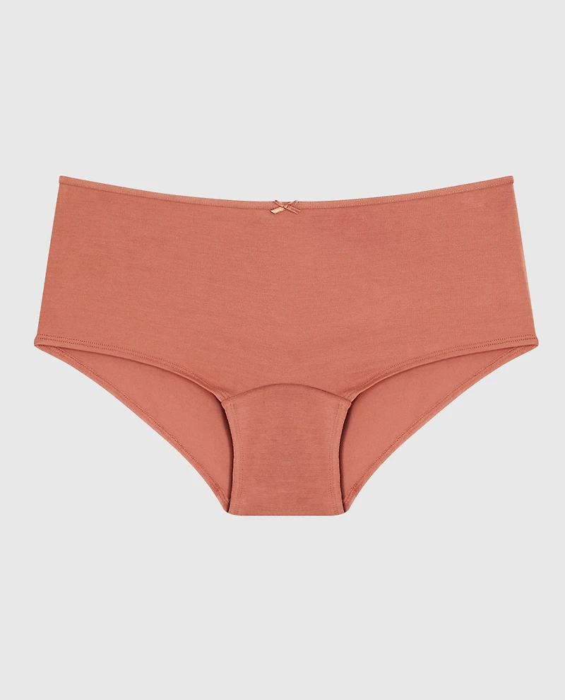 Boyshort Panty with Bow Rosy Blush