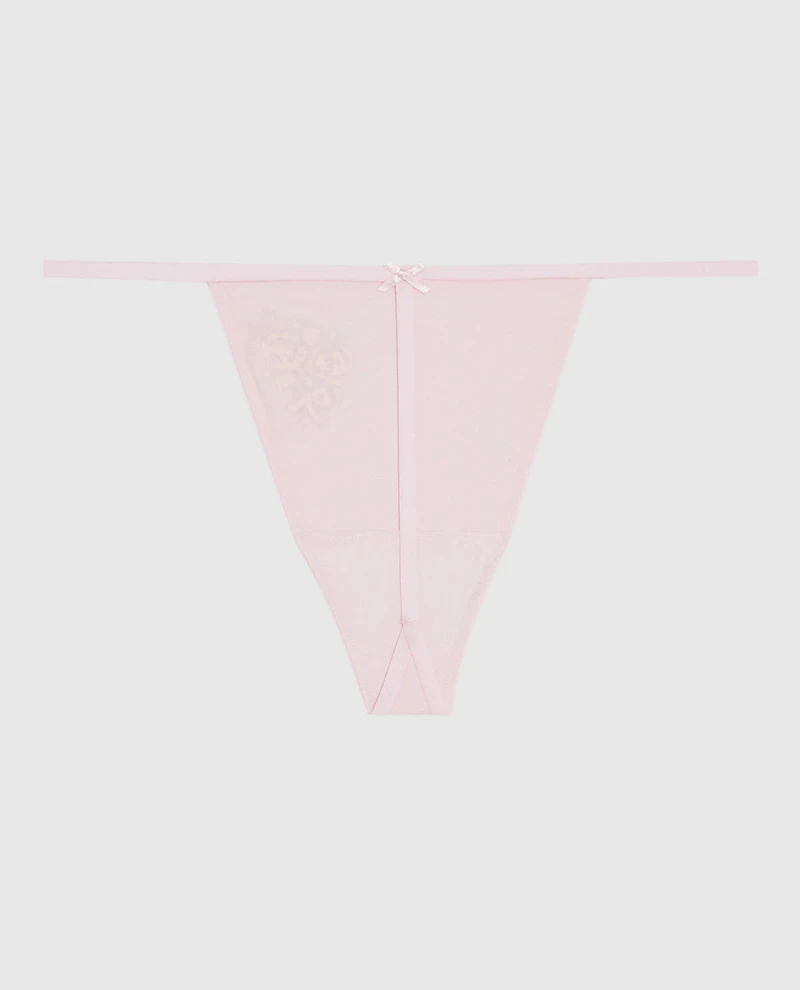 Minislip avec boucle rose indiscret