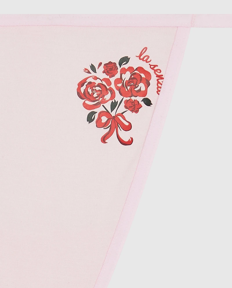 Minislip avec boucle rose indiscret