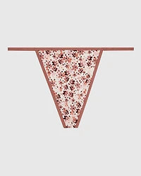 G-String Panty with Bow Spring Floral