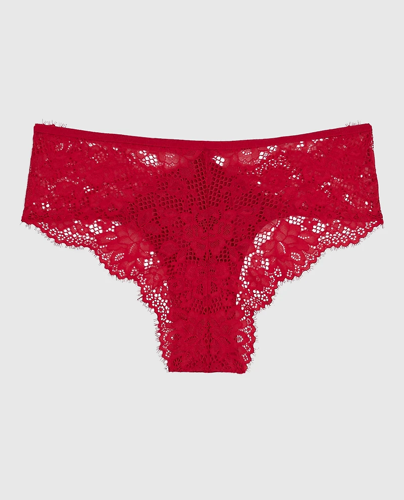 Lace Cheeky Panty Cosmo Red