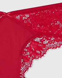 Lace Cheeky Panty Cosmo Red