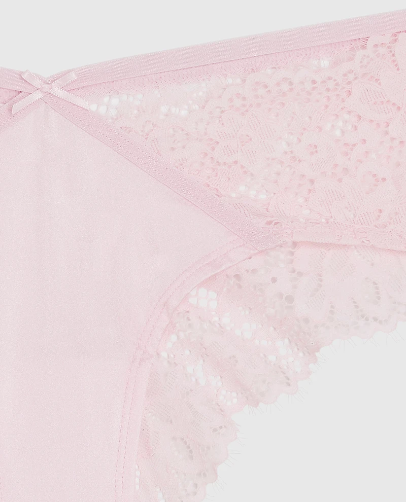 Lace Cheeky Panty Pink-A-Boo