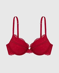 Up 2 Cup Lace Bra Cosmo Red
