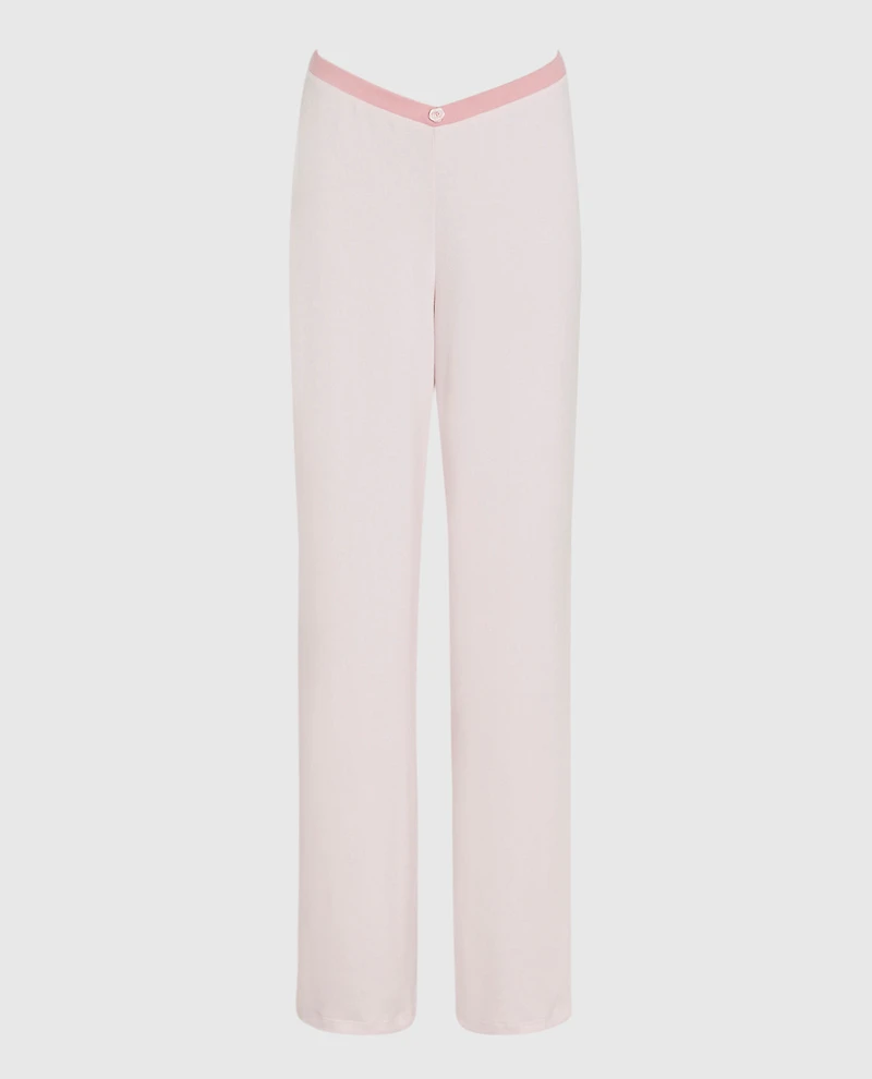 Pajama Pant with Rosette Pink