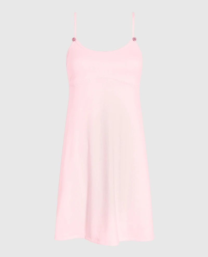 Sleep Dress with Rosette Pink-A-Boo