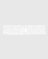 Ruffle Thigh Garter in Ivory