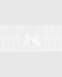 Ruffle Thigh Garter in Ivory