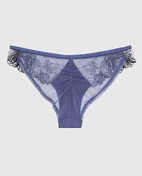 Lace High Leg Cheeky Dusk Blue