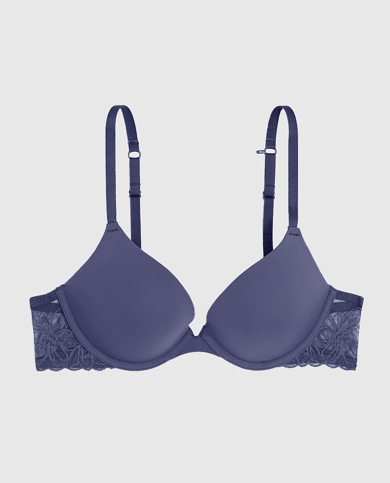 Push Up Bra with Lace Wing Dusk Blue