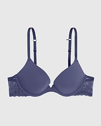 Push Up Bra with Lace Wing Dusk Blue