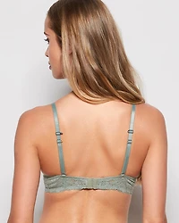 Soutien-gorge pigeonnant en dentelle douce sauge