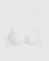 Lace Cup Push Up Bra Ivory