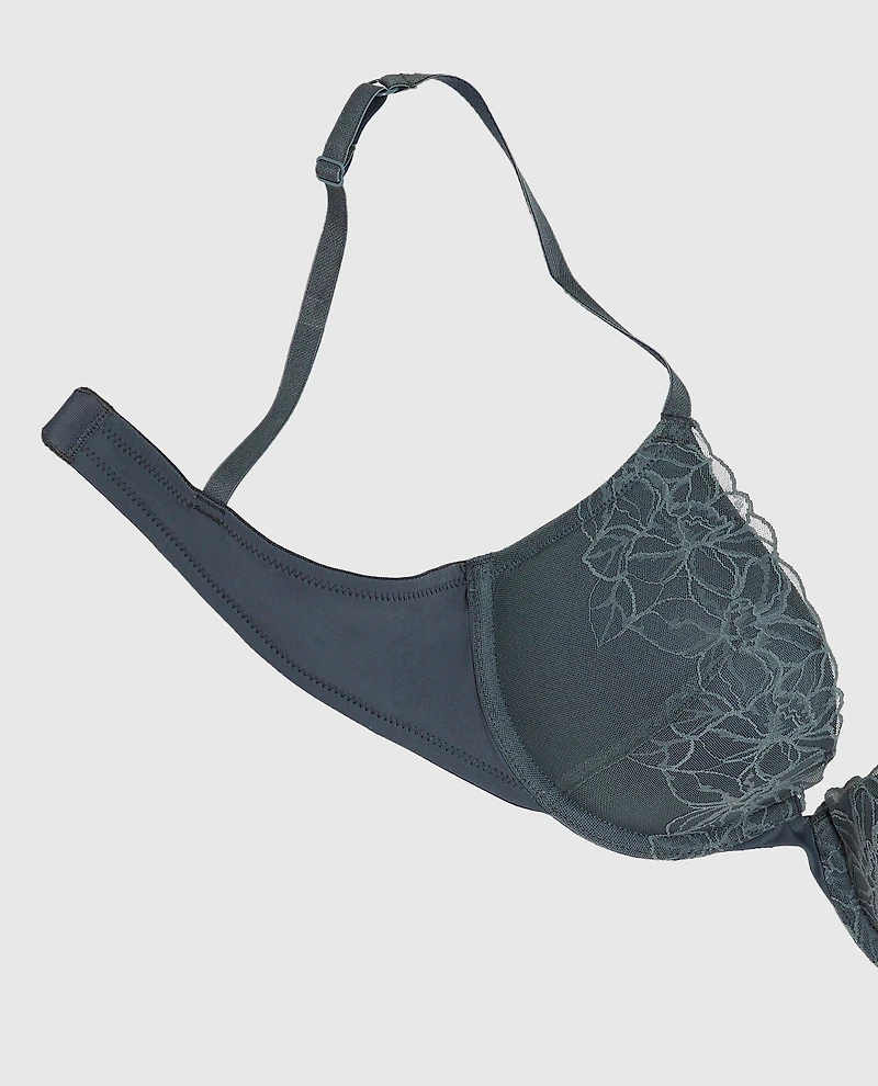 Lace Push Up Bra Stormy Weather