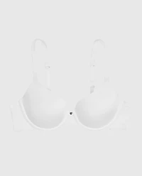 Lightly Lined Full Coverage Bra with Lace Ivory