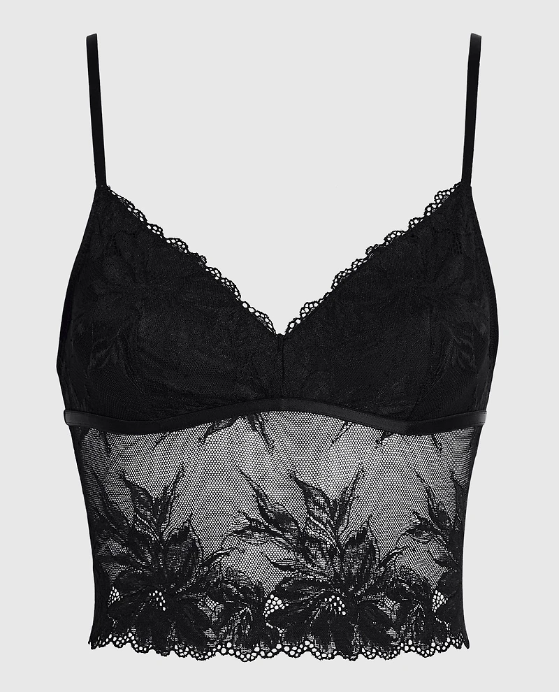 Long Line Bralette Black