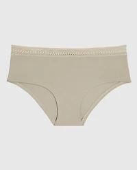 Hipster Panty with Elemental Lace Stone Grey