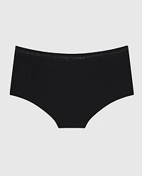 Culotte garçonne avec dentelle élémentaire noire
