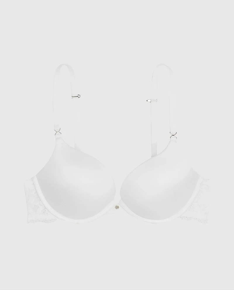 Soutien-gorge pigeonnant Hello Sugar avec côté de dentelle ivoire