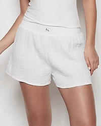 Textured Sleep Short Ivory