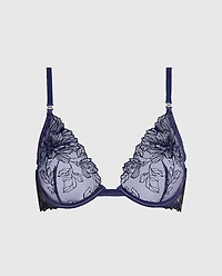 Unlined Plunge Bra Dusk Blue