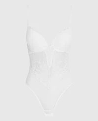 Lightly Lined Lace Bodysuit Ivory