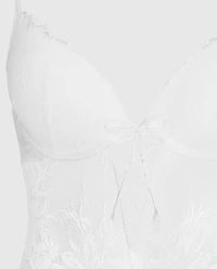 Lightly Lined Lace Bodysuit Ivory