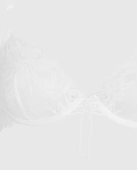 Unlined Lace Demi Bra Ivory