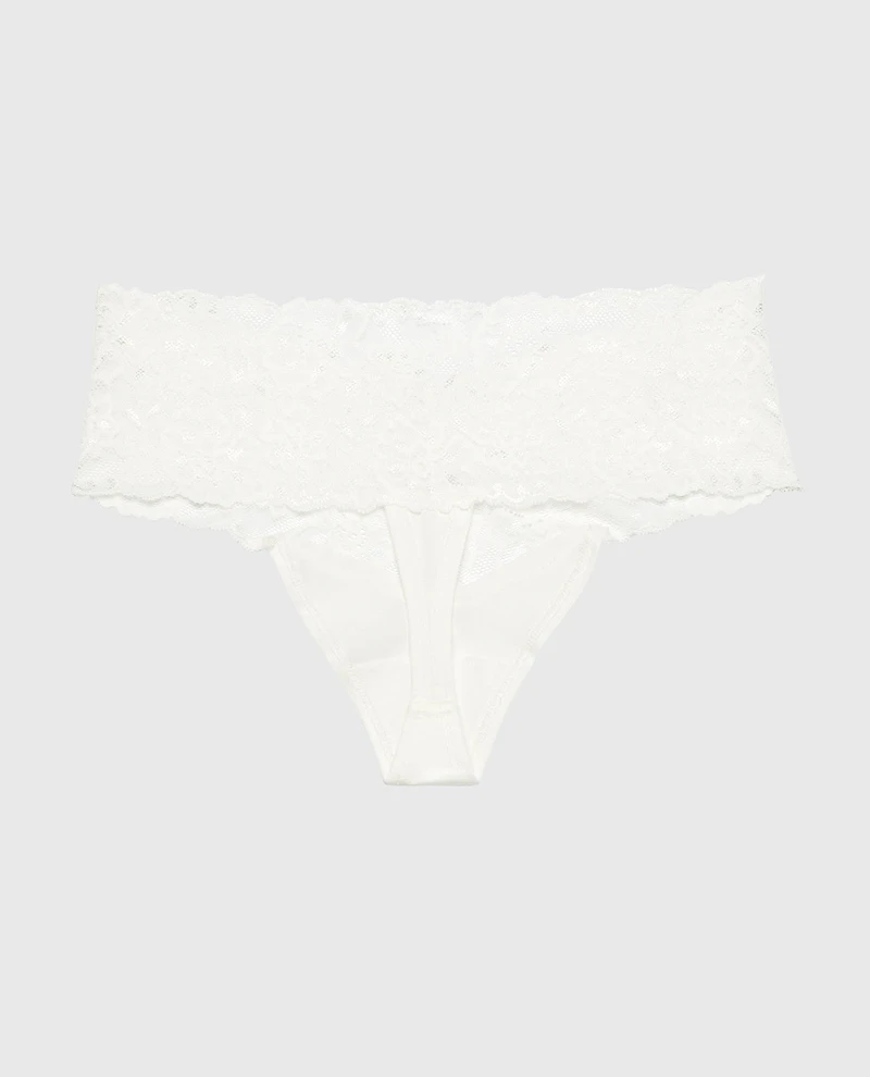 Sexy Lace Thong Panty Ivory