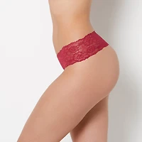 Magnificent Lace Thong Panty Plum Rose