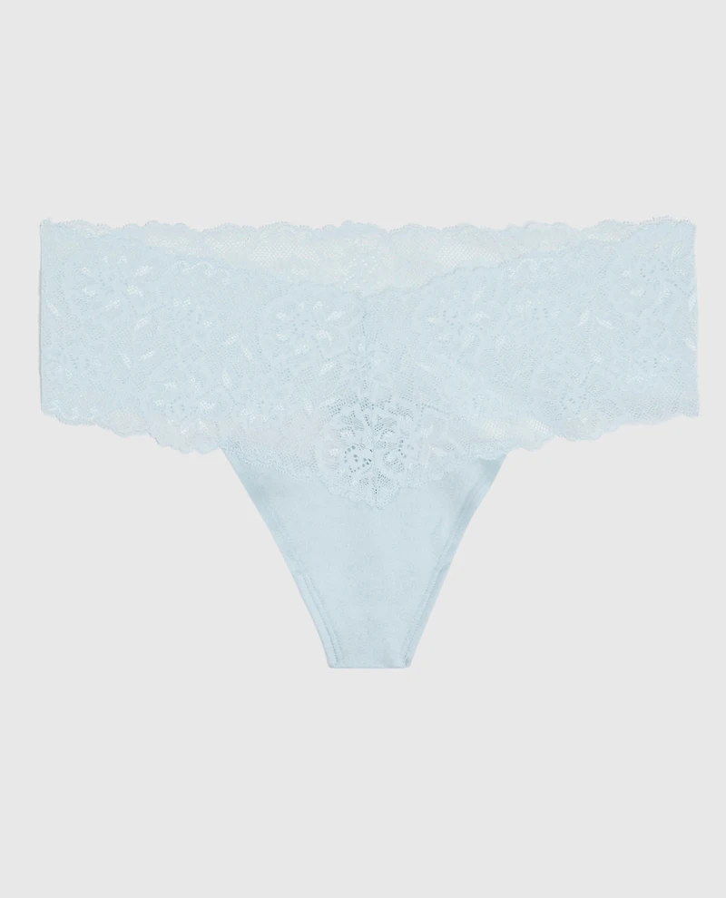 Magnificent Lace Thong Panty Vista Blue