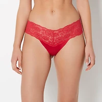 Magnificent Lace Thong Panty Crimson