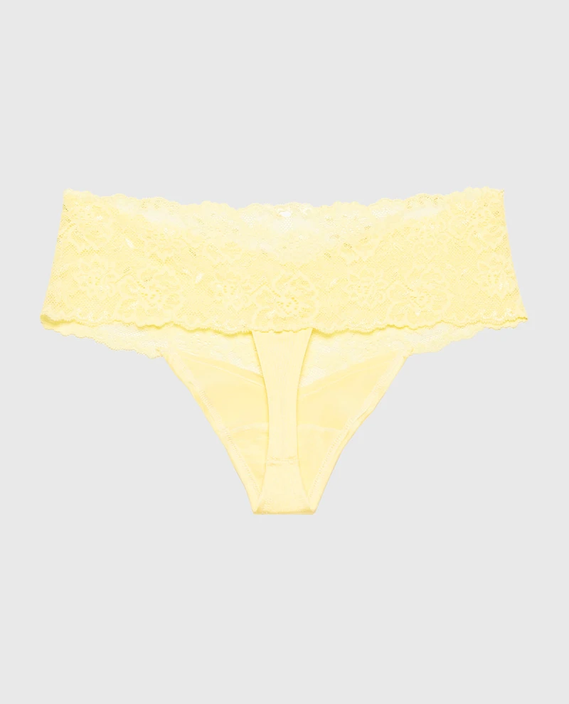 Magnificent Lace Thong Panty Pale Banana