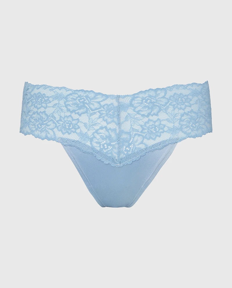 Magnificent Lace Thong Panty Glacier Lake
