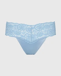 Magnificent Lace Thong Panty Glacier Lake