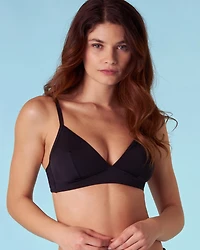 Triangle Bikini Top Tuxedo Black