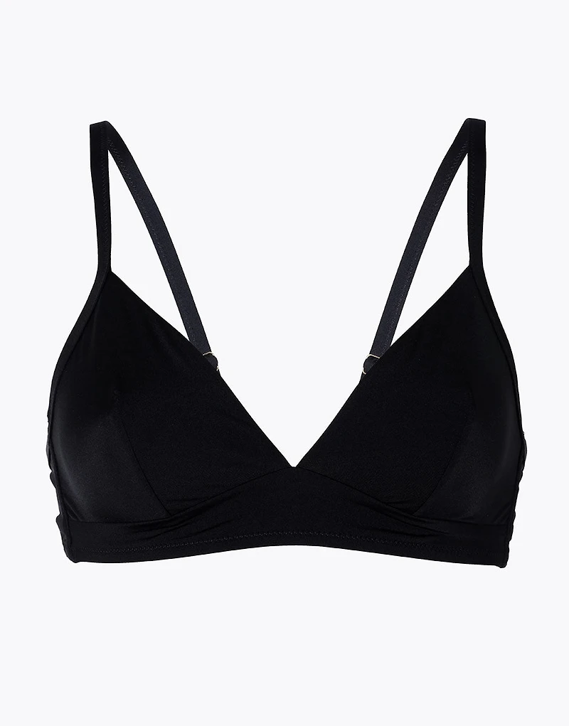 Triangle Bikini Top Tuxedo Black
