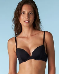 Padded Bikini Top Tuxedo Black