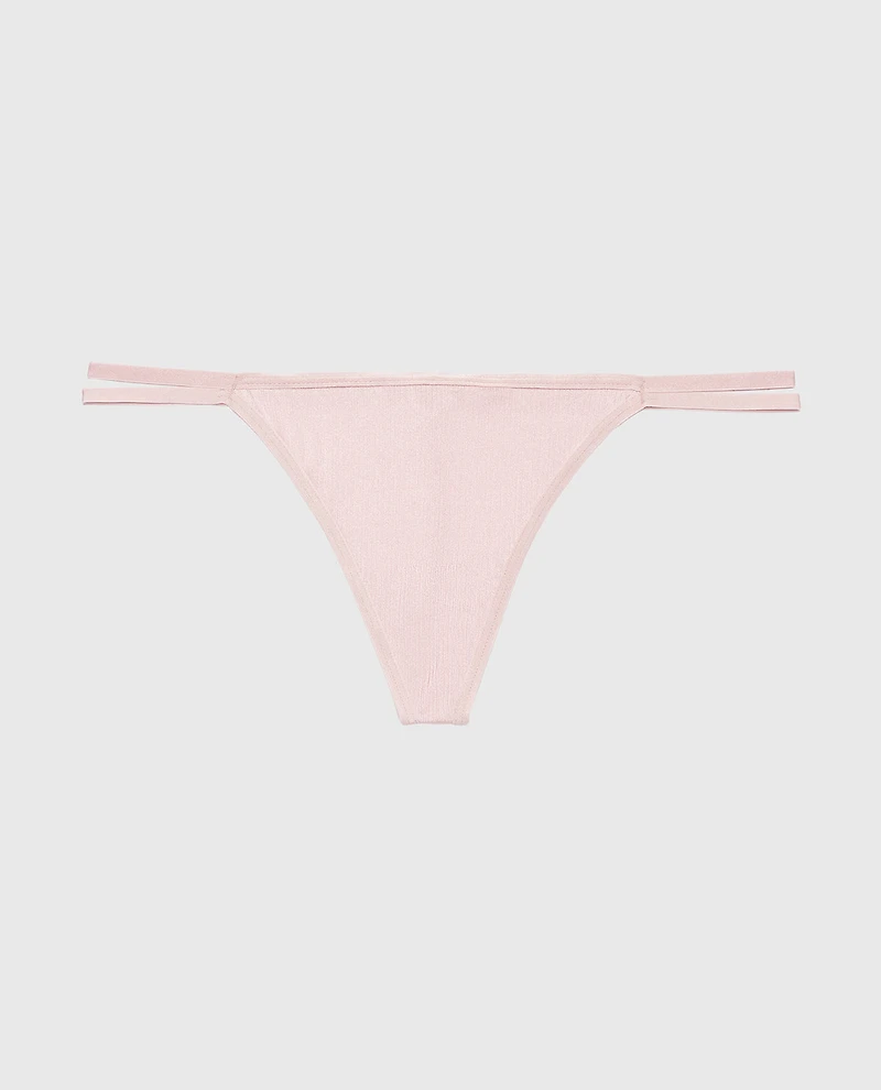 G-String Panty with Bamboo Ring Iced Lilac